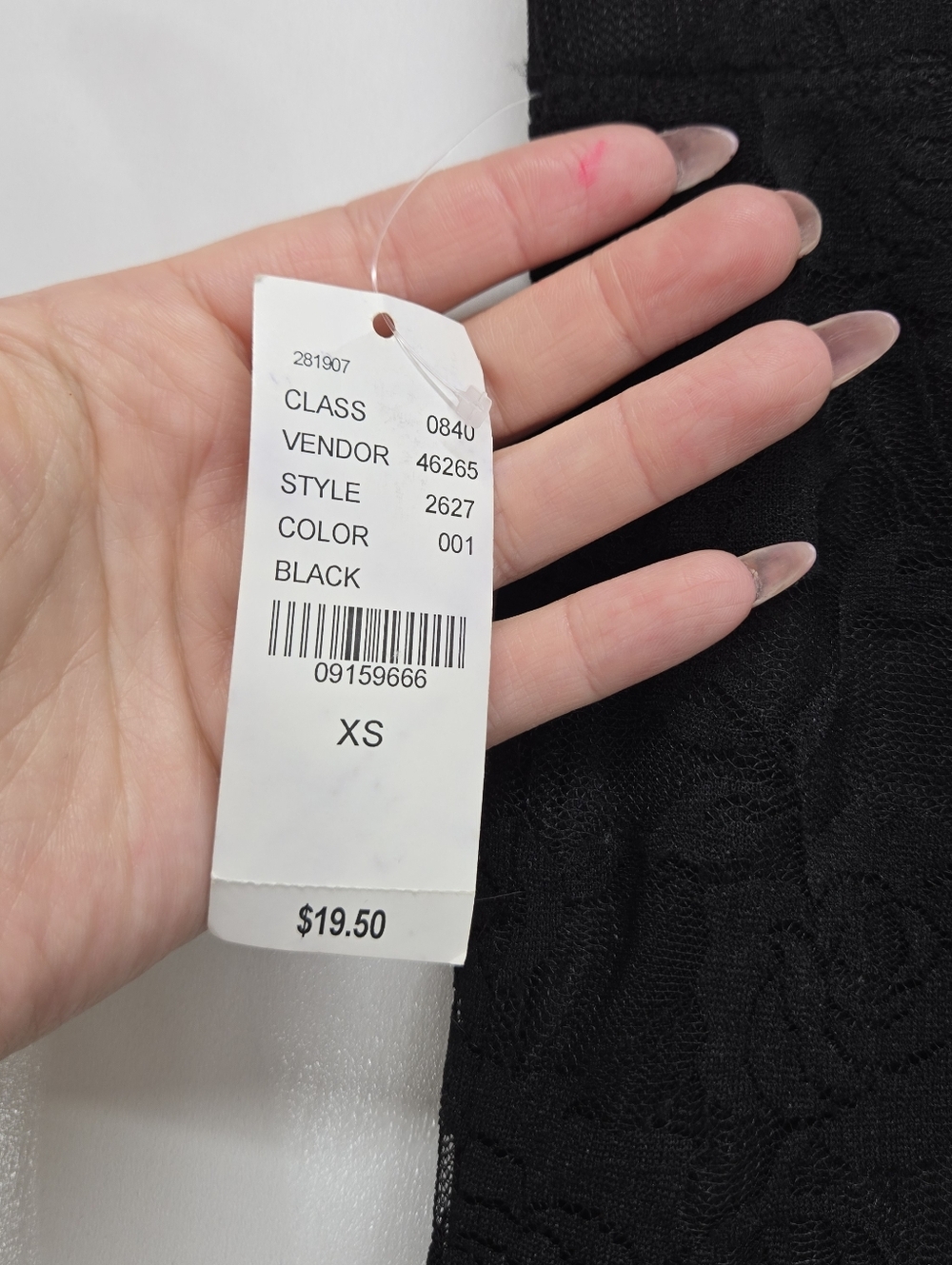 PacSun Black Floral Lace Pencil Skirt NWT Womens Size XS Mini Bodycon Goth Chic - Picture 5 of 7